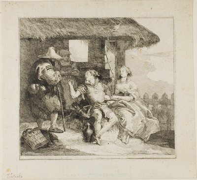 Äktenskap mellan Angelica och Medoro av Giovanni Domenico Tiepolo