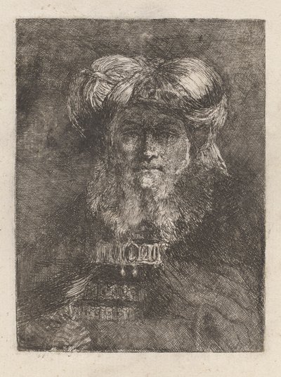 Old Man in the Manier of Rembrandt, från Raccolta di Teste (Samling av huvuden) av Giovanni Domenico Tiepolo