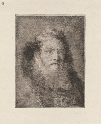 Gammal man med bar huvud, från Raccolta di Teste (Samling av huvuden) av Giovanni Domenico Tiepolo