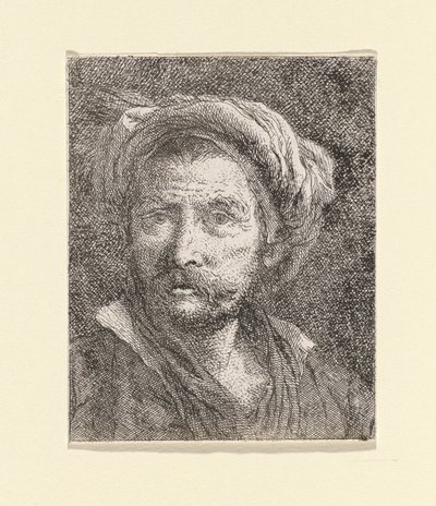 Gammal man med turban, från Raccolta di Teste (Samling av huvuden) av Giovanni Domenico Tiepolo