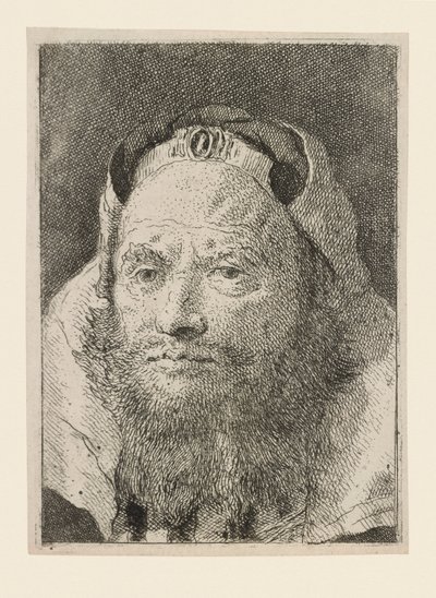 Gammal man med skägg, från Raccolta di Teste (Samling av huvuden) av Giovanni Domenico Tiepolo