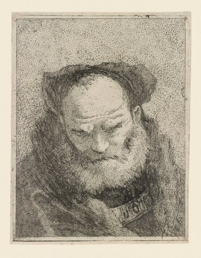 Gammal man med skägg, från Raccolta di Teste (Samling av huvuden) av Giovanni Domenico Tiepolo