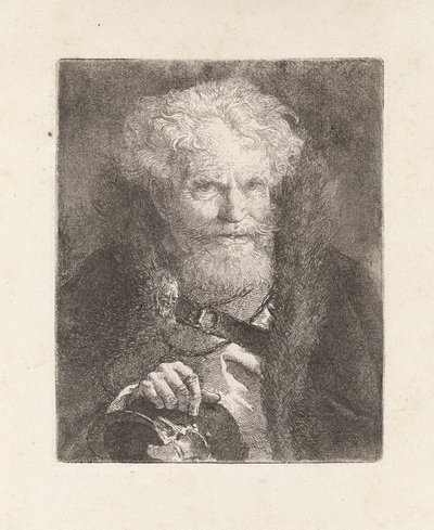 Gammal man med hjälm, från Raccolta di Teste (Samling av huvuden) av Giovanni Domenico Tiepolo