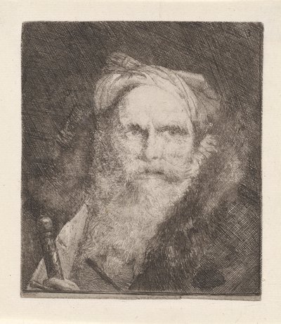 Gammal man med ett svärd, från Raccolta di Teste (Samling av huvuden) av Giovanni Domenico Tiepolo