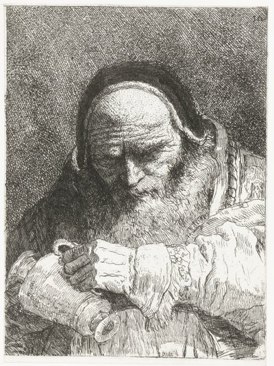 Påve med kanna Samling av huvuden (serietitel) Raccolta di Teste (serietitel) av Giovanni Domenico Tiepolo