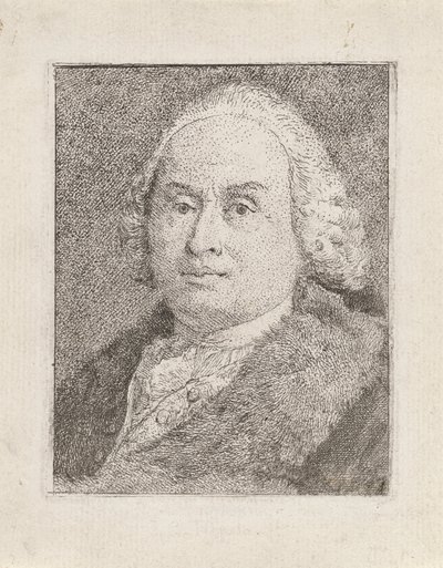 Porträtt av Giambattista Tiepolo, från Collezione di Teste (Samling av huvuden) av Giovanni Domenico Tiepolo