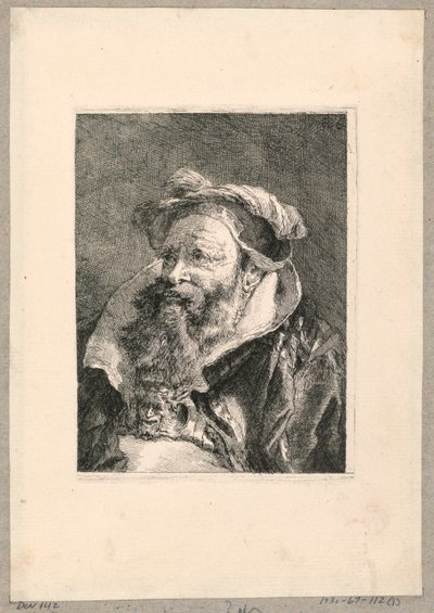 Samling av huvuden av Giovanni Domenico Tiepolo