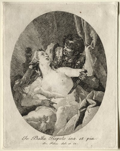 Tarquin och Lucretia av Giovanni Domenico Tiepolo