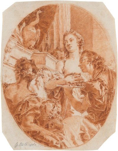 Tarquinius och Lucretia av Giovanni Domenico Tiepolo