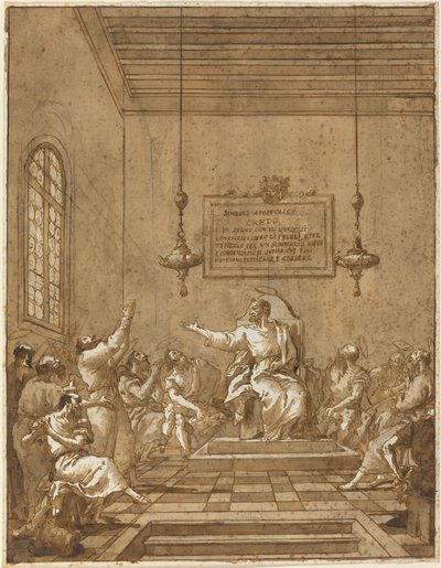 Den apostoliska trosbekännelsen av Giovanni Domenico Tiepolo
