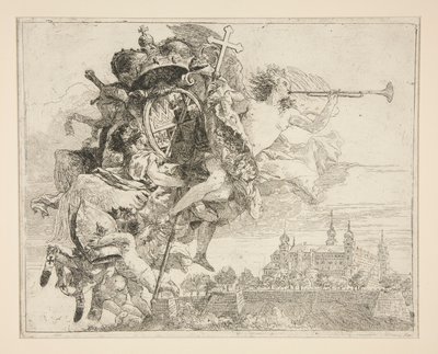 The Arms of Carl Philipp von Greiffenklau, från serien Flight into Egypt av Giovanni Domenico Tiepolo