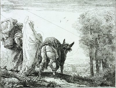 Flykten till Egypten av Giovanni Domenico Tiepolo