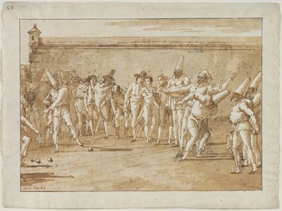 The Game of Bowls, 1790-talet. av Giovanni Domenico Tiepolo