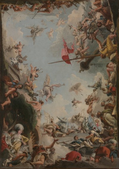 Förhärligandet av familjen Giustiniani, 1783. av Giovanni Domenico Tiepolo