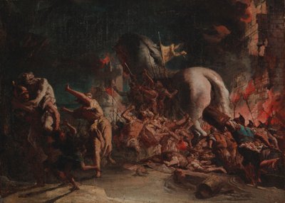 Grekerna plundrar Troja av Giovanni Domenico Tiepolo