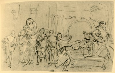Makkabeernas moder före Antiochos, c1759, 1928 av Giovanni Domenico Tiepolo