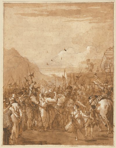 Avskedet mellan de heliga Petrus och Paulus av Giovanni Domenico Tiepolo