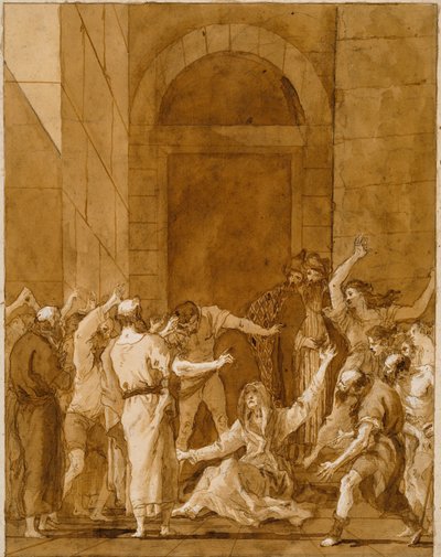 Resandet av Tabitha av Giovanni Domenico Tiepolo