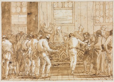 Rättegången, 1790-talet. av Giovanni Domenico Tiepolo