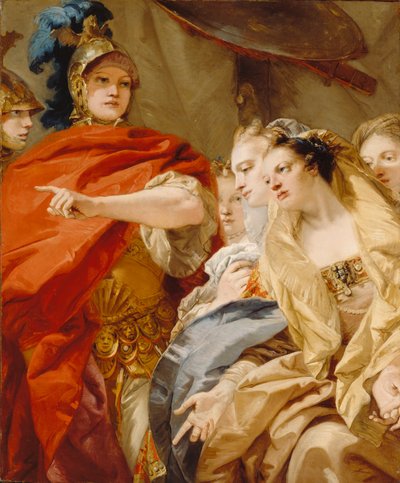 Darius kvinnor åberopar Alexanders nåd av Giovanni Domenico Tiepolo
