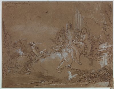 Tid (Chronos) Anförtror Amor till Venus av Giovanni Domenico Tiepolo