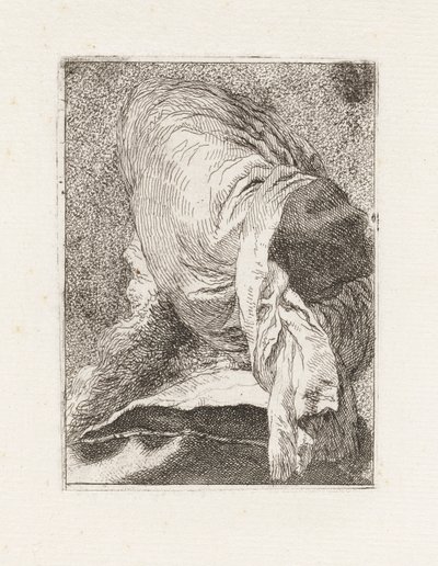 Turk sett bakifrån, från Raccolta di Teste (Samling av huvuden) av Giovanni Domenico Tiepolo