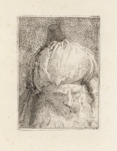 Turk sett framifrån, från Raccolta di Teste (Samling av huvuden) av Giovanni Domenico Tiepolo