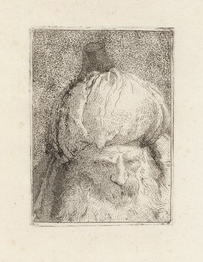 Turk sedd framifrån, ur Raccolta di Teste (Samling av huvuden) av Giovanni Domenico Tiepolo