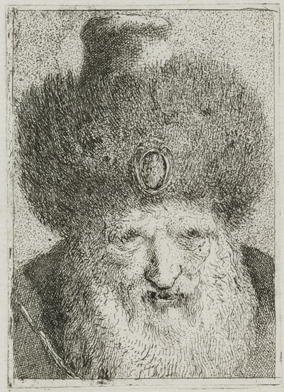Turk med pälsmössa, ur Raccolta di Teste (Samling av huvuden) av Giovanni Domenico Tiepolo