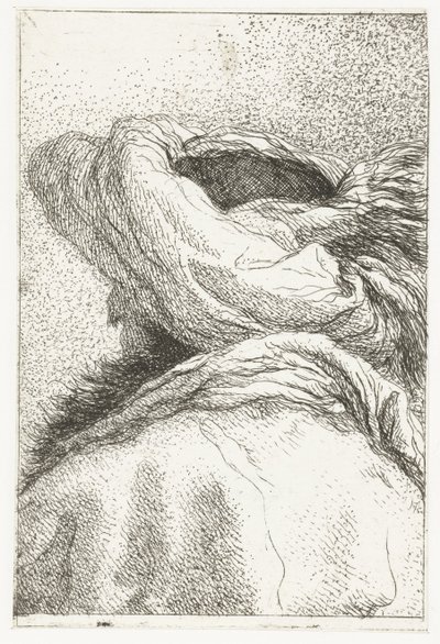 Turkisk man med huvudet bortvänt och bär turban Samling av huvuden (serietitel) Raccolta di Teste (serietitel) av Giovanni Domenico Tiepolo