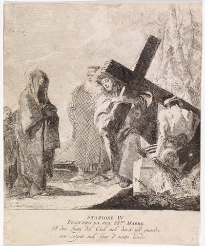 Via crucis - Station IV. Jesus möter sin mor av Giovanni Domenico Tiepolo