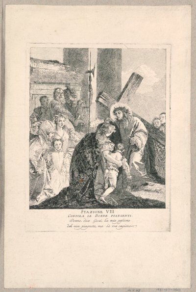 Via crucis - Station VIII, han tröstar de gråtande kvinnorna av Giovanni Domenico Tiepolo