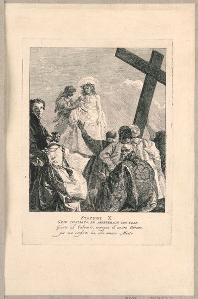 Korsets väg - Station X, Jesus förövad av Giovanni Domenico Tiepolo