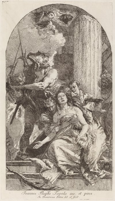 Saint Agathas martyrskap av Giovanni Domenico Tiepolo after Giovanni Battista Tiepolo