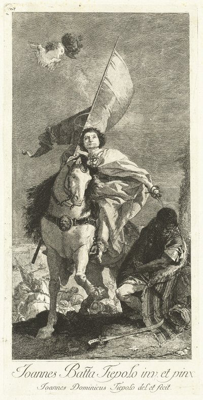 Sankt Jakob av Compostela av Giovanni Domenico Tiepolo after Giovanni Battista Tiepolo