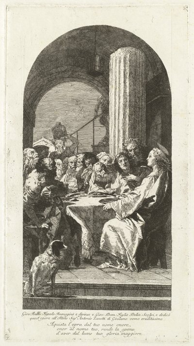 Sista måltiden av Giovanni Domenico Tiepolo after Giovanni Battista Tiepolo