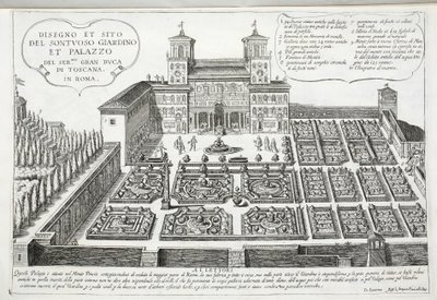 Utsikt över trädgårdarna och palatset av storhertigen av Toscana, Rom av Giovanni Domenico de