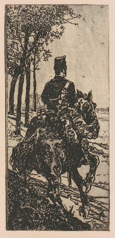 Artillerisoldat till häst av Giovanni Fattori
