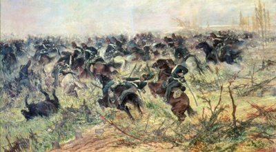 Kavalleriladdning av Giovanni Fattori