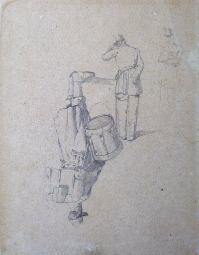 Trummis och två soldater av Giovanni Fattori