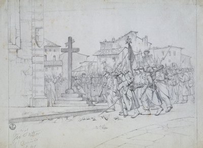 De franska truppernas inträde i Livorno av Giovanni Fattori