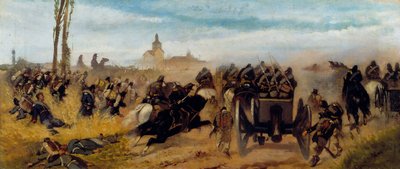 Episod från överfallet på Madonna della Discovery, ca 1864 (olja på duk) av Giovanni Fattori