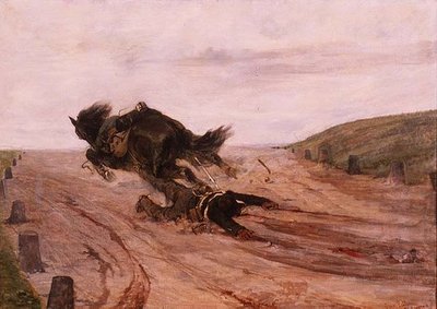 Man fångad av en stigbygel av Giovanni Fattori