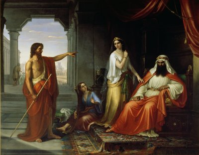 Johannes döparen tillrättavisar Herodes av Giovanni Fattori