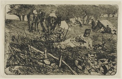 Brevet på lägret av Giovanni Fattori