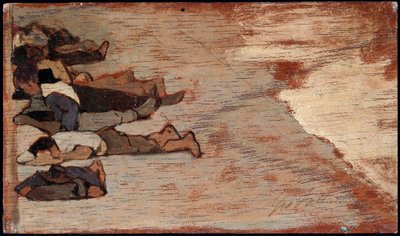 Arbetarnas tupplur - Målning av Giovanni Fattori