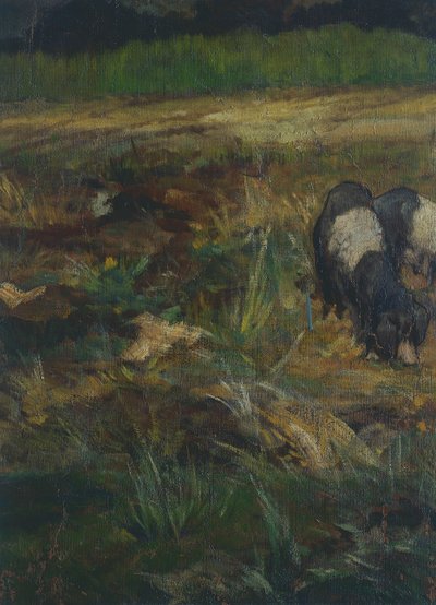 Toskanska Maremma, detalj (olja på duk) av Giovanni Fattori