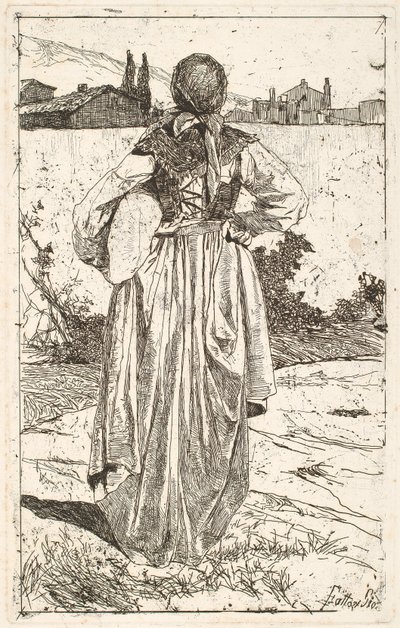 Gabbros kvinna [Donna al gabbro] av Giovanni Fattori