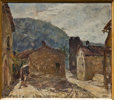 Morgon i Rosola (olja på kartong) av Giovanni Forghieri