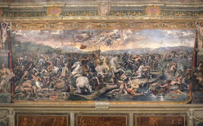 Bataille du pont Milvius - Slaget vid Milvianska bron - Penni, Gianfrancesco (1496-1528) - 1517-1524 - Fresk - Apostoliska palatset, Vatikanen av Giovanni Francesco (c.1488 1528) Penni